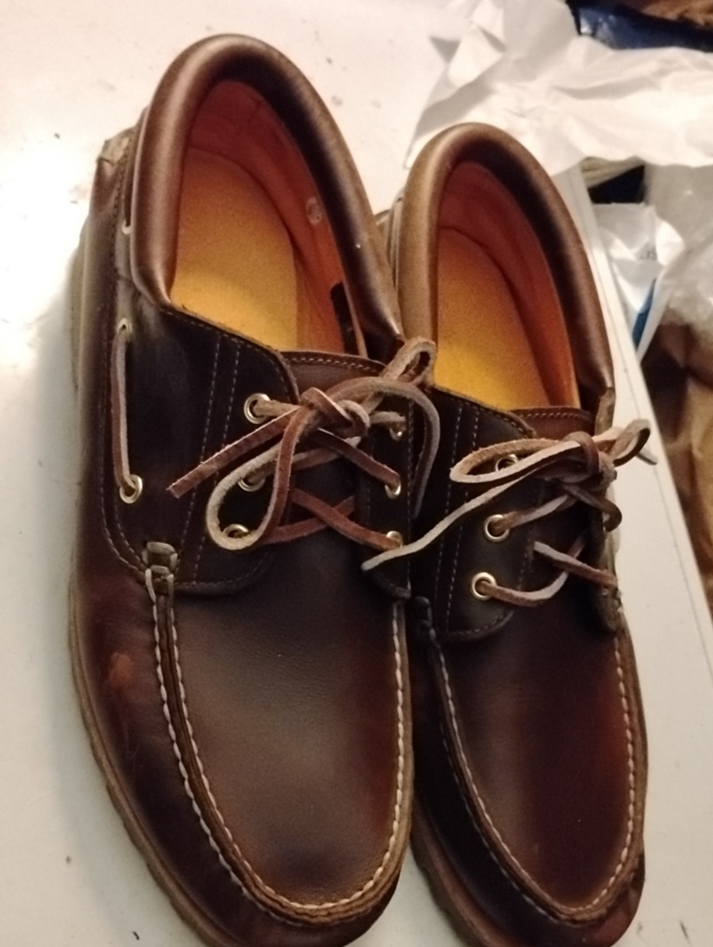 Men's Brown Leather Boat Shoes